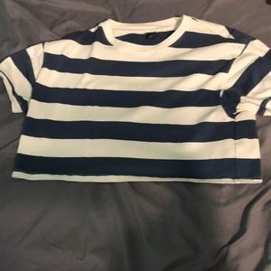 Blue and white wild fable crop top